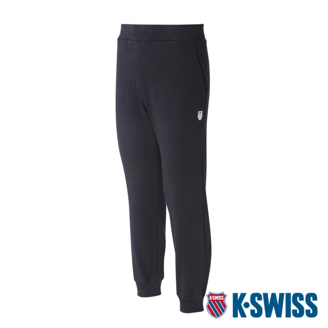 K-SWISSK-SWISS 棉質毛圈運動長褲 Basic Sweat Pants-男-黑(109360-008)