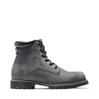 【Timberland】男款深灰色磨砂革防水6吋休閒靴(A1OIZC64)