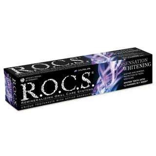 【R.O.C.S.】高品質天然精油牙膏極燦潔白 60ml/74g