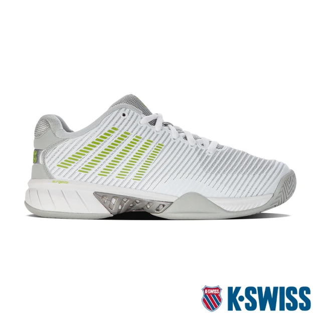 K-SWISS 透氣輕量網球鞋 Hypercourt Express 2-女-白/萊姆綠(96613-956)