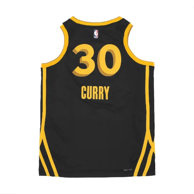 【NIKE 耐吉】球衣 Stephen Curry Warriors 23/24 金州 勇士 城市版 NBA 黑 黃(DX8502-011)