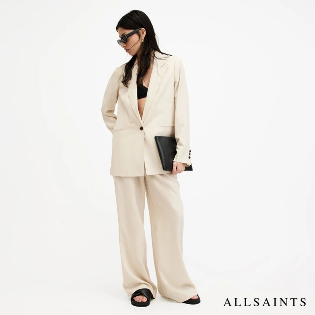 ALLSAINTS DERI 俐落天絲亞麻寬鬆西裝外套 WT521Z(舒適版型)