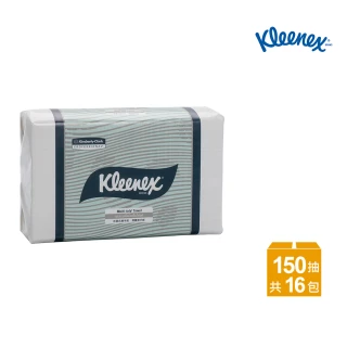 【Kleenex 舒潔】特殊鎖水擦手紙150抽x16包/箱(150抽/16包/箱)