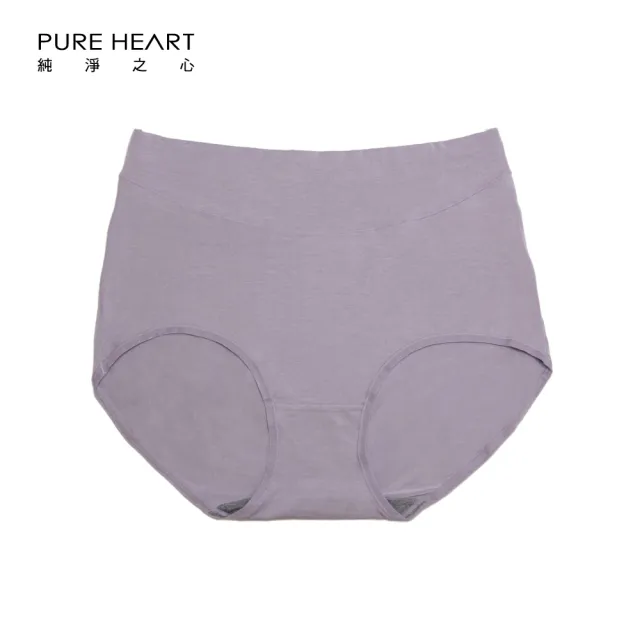 【PURE HEART】素面加大款-莫代爾石墨烯天絲棉抗菌內褲 高腰6色組(莫代爾 石墨烯 收腹 超加大款 高腰)