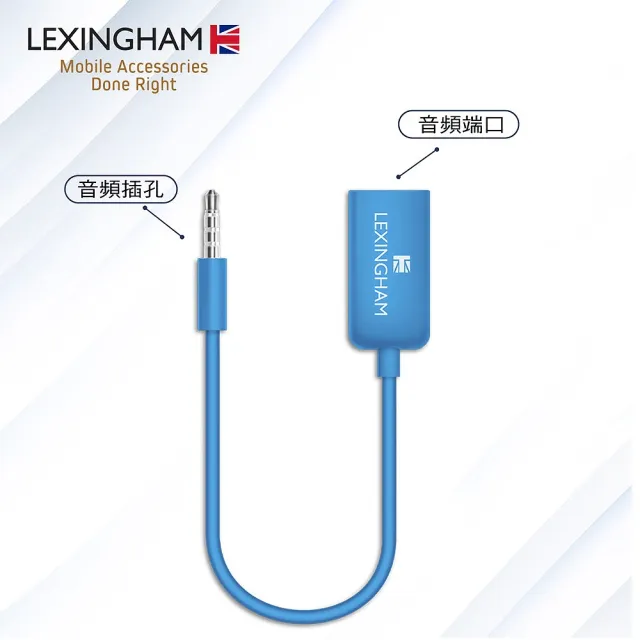 【LEXINGHAM樂星翰】雙孔音樂分享器-藍色-品號L5310