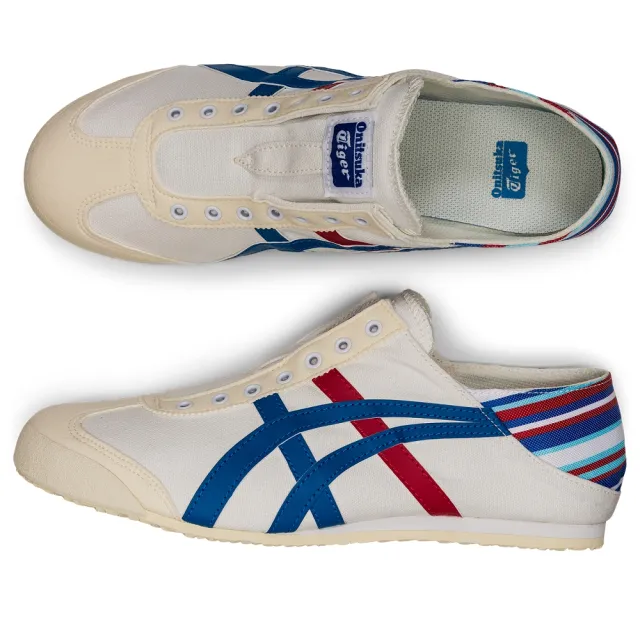 【Onitsuka Tiger】鬼塚虎 官方旗艦店 MEXICO 66 PARATY 休閒鞋/踩腳鞋/懶人鞋 白色(1183C316-100)