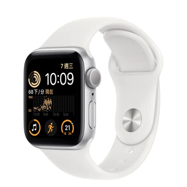 【Apple】S+ 級福利品 Apple Watch SE2 GPS 40mm 鋁金屬錶殼搭配運動式錶帶(原廠保固中)