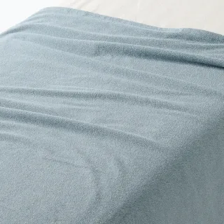 【MUJI 無印良品】棉圈絨毛巾毯/D/藍色 180*200cm
