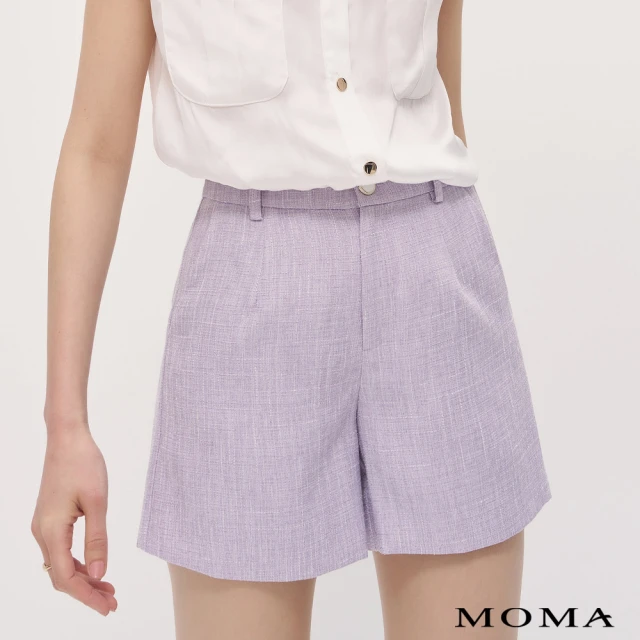 【MOMA】浪漫薰衣草亮紗短褲(淺紫)
