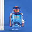 【SUNLY】可愛卡通彈蓋吸管水杯800ML 便攜背帶隨行杯 學生水壺 透明水瓶