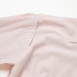 【OUWEY 歐薇】細條紋下擺抽繩短版襯衫(淺紅色；S-L；3242391501)