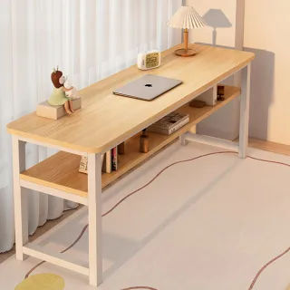 【HappyLife】窄式雙層書桌 100公分 Y11564(電腦桌 工作桌 餐桌 桌子 木桌 實木桌 木頭桌 辦公桌)
