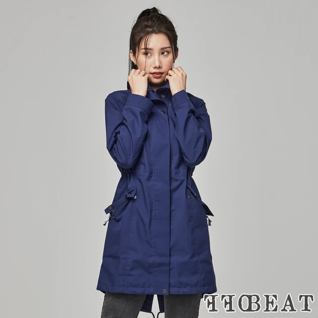 【OFFBEAT】女款 連帽俐落長版防水外套 長板風雨衣/時尚機能(11色)