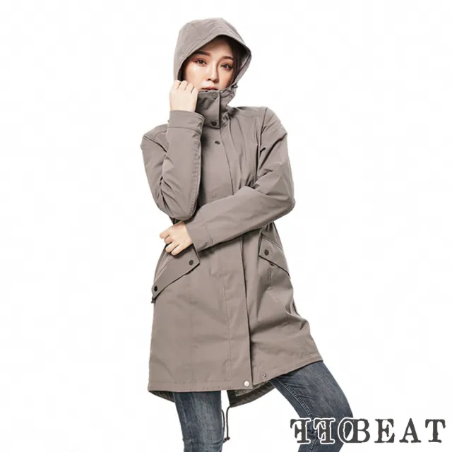 【OFFBEAT】女款 連帽俐落長版防水外套 長板風雨衣/時尚機能(11色)