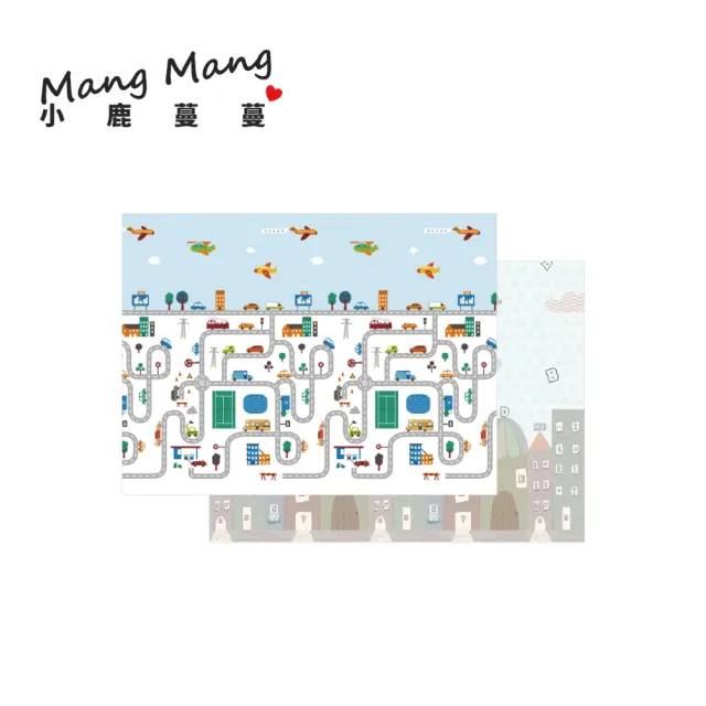 【Mang Mang 小鹿蔓蔓】兒童XPE捲式地墊包邊Lite版(忙碌大都會)