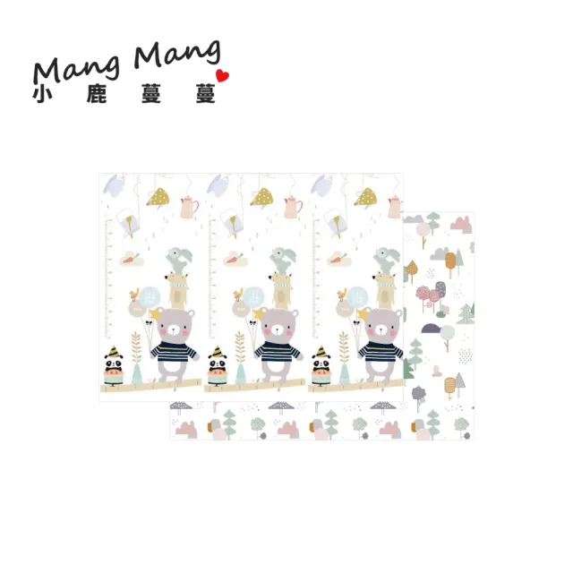 【Mang Mang 小鹿蔓蔓】兒童XPE捲式地墊包邊Lite版(森林小熊)