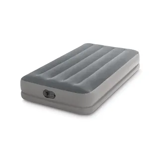 【INTEX 原廠公司貨】雙層單人加大充氣床-寬99cm-USB電源-內建電動幫浦(64112)