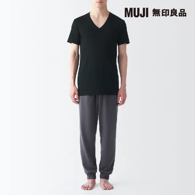 【MUJI 無印良品】男清爽舒適棉質V領短袖T恤(共3色)