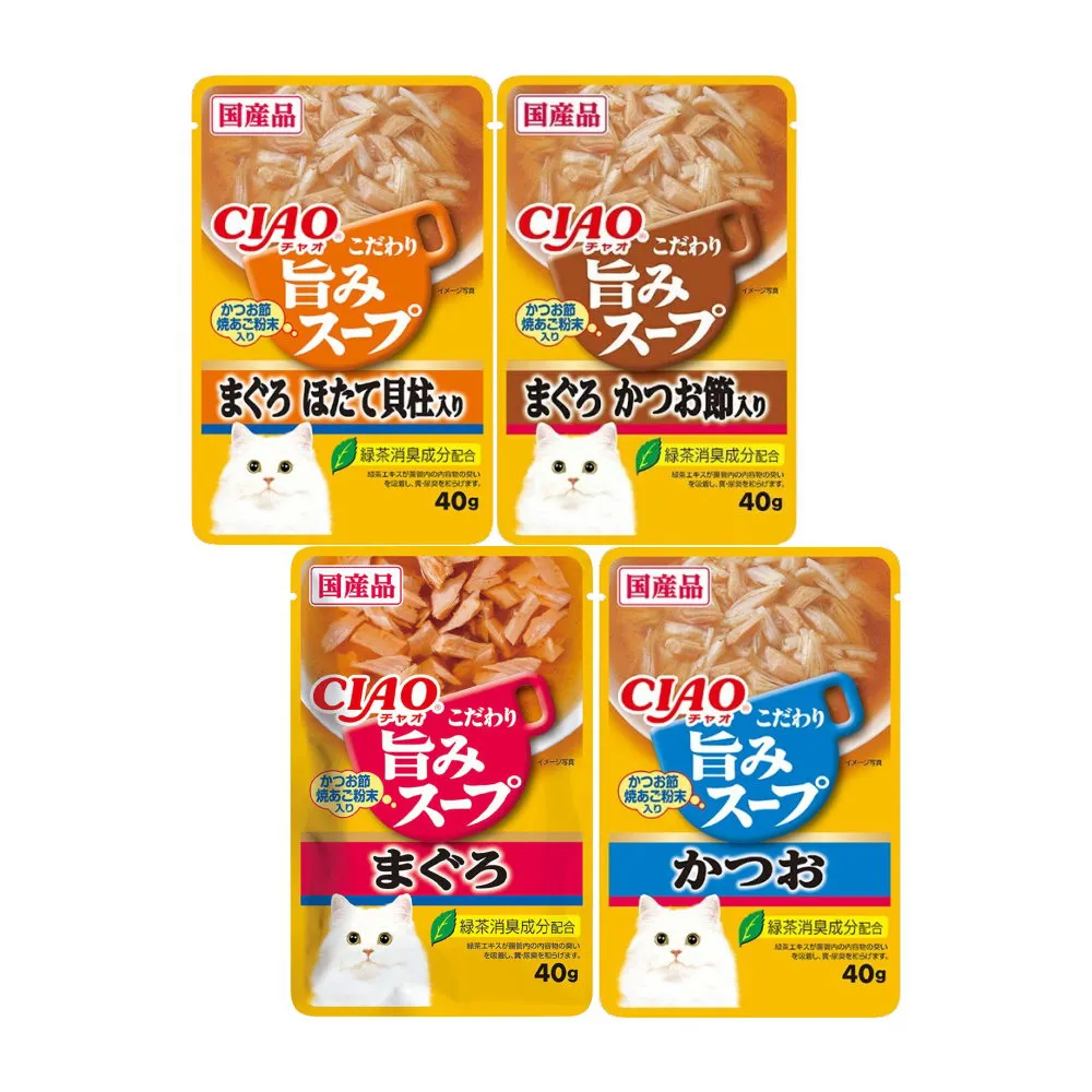 【CIAO】柴魚鮮味餐包 40g*32入組(貓餐包、貓濕糧、副食、全齡貓)