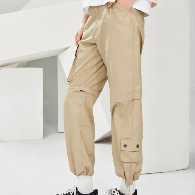 【Dickies】女款沙色褲管可拆2合1工裝長褲｜DK010235CH1