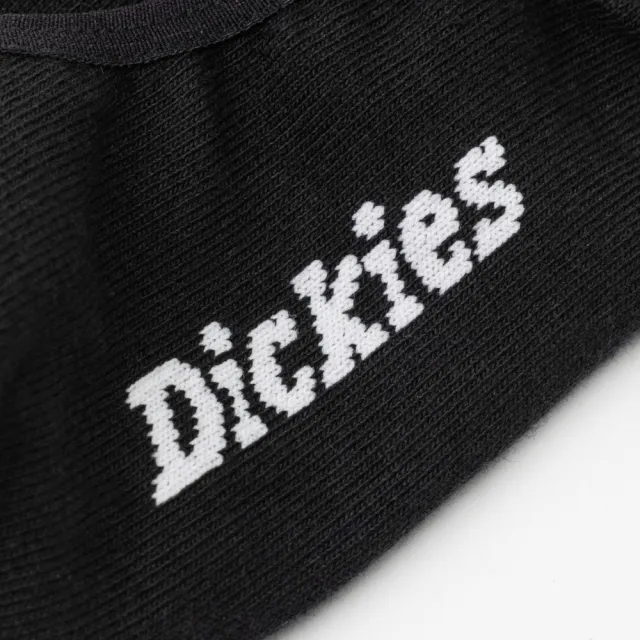 【Dickies】男女款黑色簡約撞色品牌Logo低筒襪（三入組）｜DK013015BLK