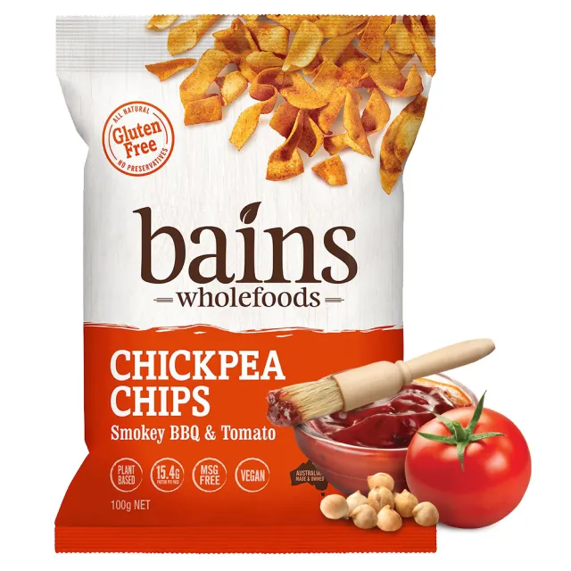 【澳洲 BAINS WHOLEFOOD】鷹嘴豆零食脆片100g-7款任選(非油炸、無麩質、無人工色素)