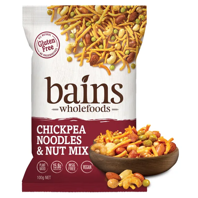 【澳洲 BAINS WHOLEFOOD】鷹嘴豆零食脆片100g-7款任選(非油炸、無麩質、無人工色素)