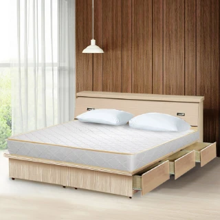 【ASSARI】房間組三件 床箱+6抽屜床架+獨立筒床墊(雙大6尺)