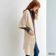 【iROO】立體織目長版針織外套