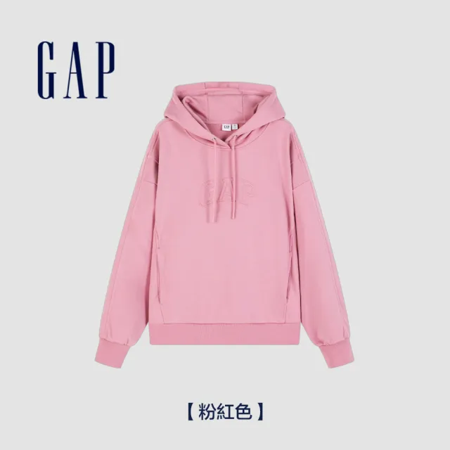 【GAP】女裝 Logo帽T 碳素軟磨法式圈織系列-多色可選(429363)