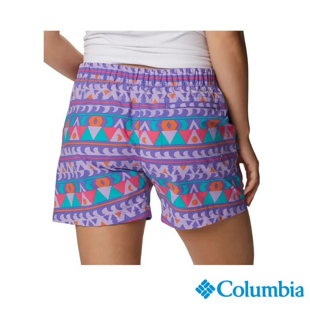 【Columbia 哥倫比亞 官方旗艦】女款-W Summerdry™UPF50防潑短褲-紫色(UAR24690PL)