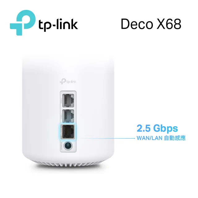 【TP-Link】三入組-Deco X80 AX6000 雙頻 AI-智慧漫遊 真Mesh 無線網路WiFi 6 網狀路由器(Wi-Fi 6分享器)