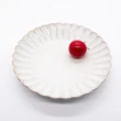 【瀨戶燒】日本製 瀨戶燒陶器 Hana 菊花盤 16cm 雅白(花形盤、陶瓷盤、家庭料理盤)