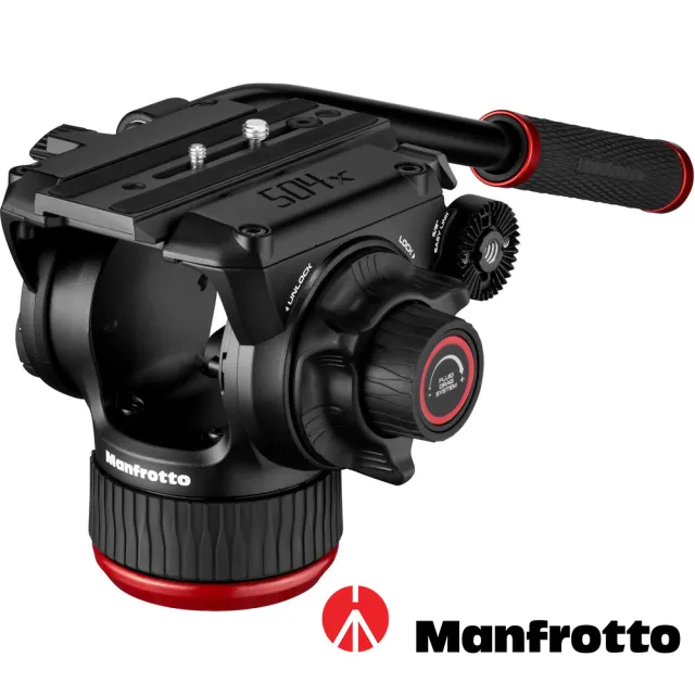 【Manfrotto 曼富圖】504X MVH504XAH 液壓攝錄兩用雲台(公司貨 油壓雲台 飛羽攝影 載重12公斤)