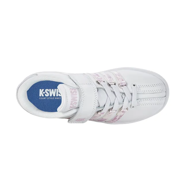 【K-SWISS】輕量訓練鞋 Classic VN VLC-童-白/粉紫(53446-963)