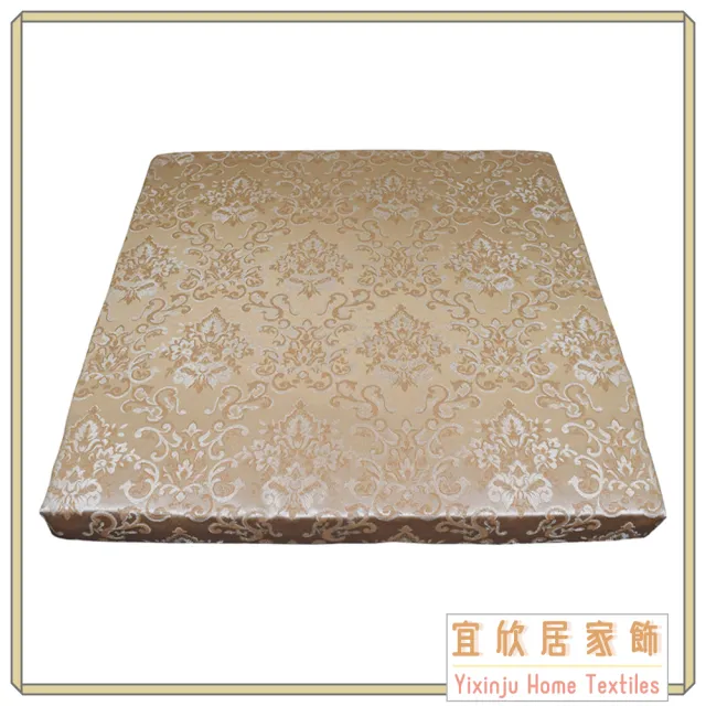 【宜欣居傢飾】金鑽-精緻防潑水緹花坐墊-米/金-5入-55*55*5cm(高密度惰性泡棉/台灣製*YX10433-5S)