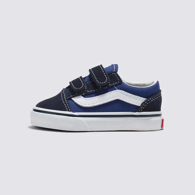 【VANS 官方旗艦】Old Skool V 小童款海軍藍色滑板鞋/休閒鞋