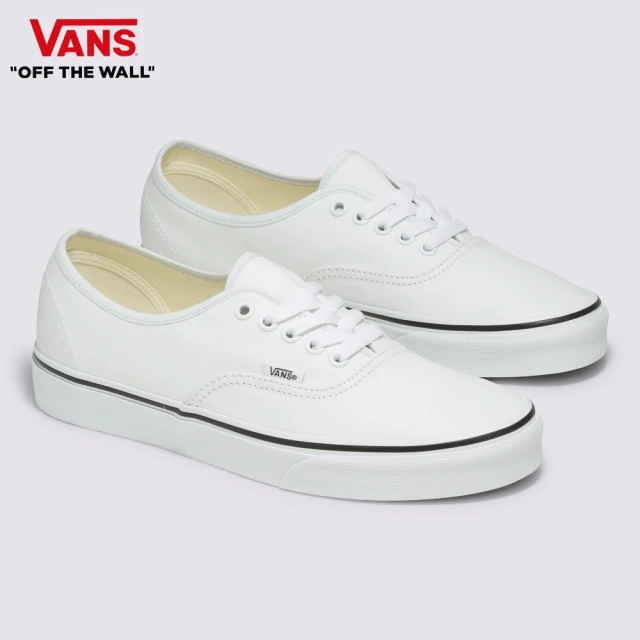 【VANS 官方旗艦】Authentic 男女款白色夜光滑板鞋