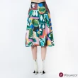 【KeyWear 奇威名品】鮮明的色彩印花中庸裙