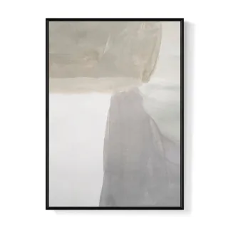 【菠蘿選畫所】迷濛III - 42x60cm(霧灰色抽象掛畫/客廳裝飾掛畫/藝術掛畫/房間裝飾)
