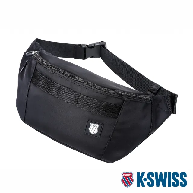 【K-SWISS】運動腰包  Fanny Pack-黑(BG367-008)