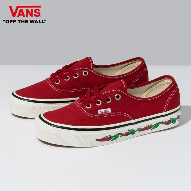 VANS 官方旗艦 Authentic 44 DX 男女款紅色/辣椒圖案印花滑板鞋