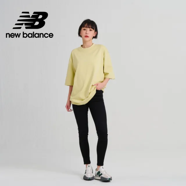 【NEW BALANCE】NB 圓領刺繡LOGO短T_男性_薑黃色_AMT33560MRO(亞版 版型正常)