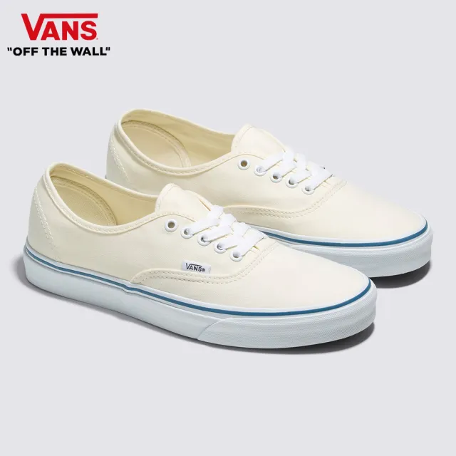 【VANS 官方旗艦】Authentic 男女款米白色滑板鞋