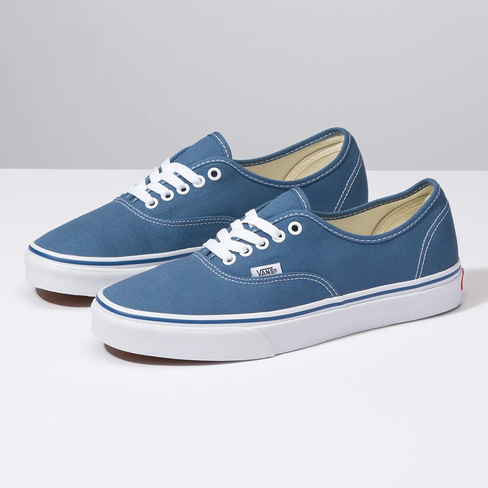 【VANS 官方旗艦】Authentic 男女款海軍藍色滑板鞋