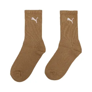 【PUMA】襪子 Classic Crew 咖啡 棕 長襪 中筒襪 休閒 穿搭 男女款 台灣製(BB1345-14)