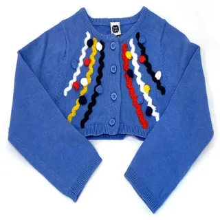 【tuc tuc】女童 藍彩球針織小外套 12M-6A MF3197(tuctuc baby 針織外套)