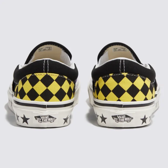 【VANS 官方旗艦】Classic Slip-On 98 DX 男女款紫色鑽石菱形棋盤格滑板鞋/休閒鞋