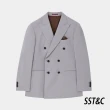 【SST&C 新品９折】霧灰紫修身雙排扣西裝外套0112402008