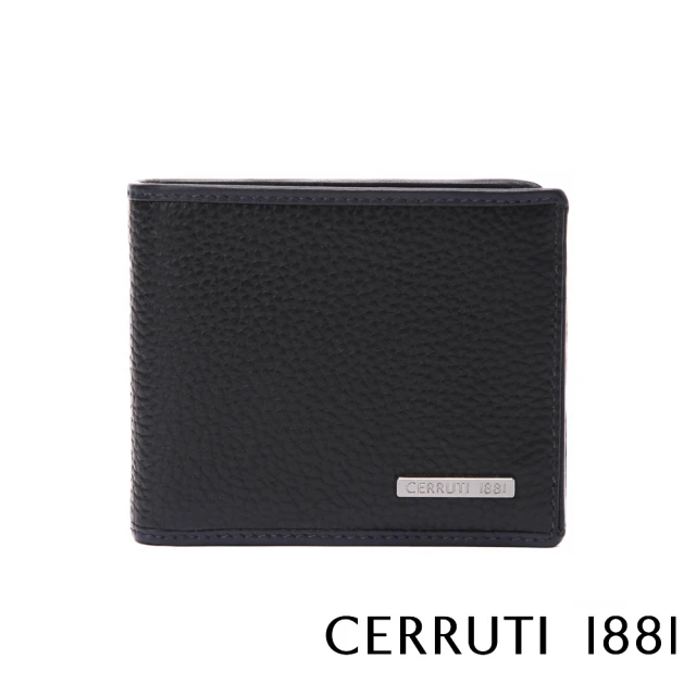 Cerruti 1881Cerruti 1881 義大利頂級小牛皮8卡短夾皮夾 CEPU05989M(黑色 贈禮盒提袋)